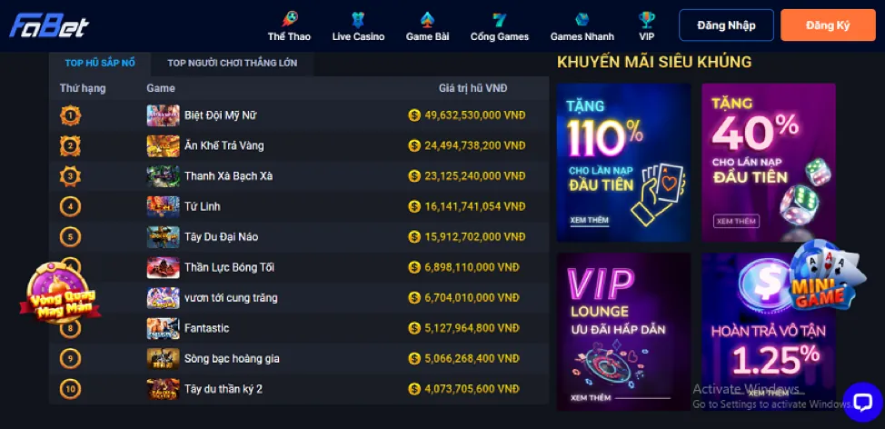 Tin tức khuyến mãi f168vip mới nhất